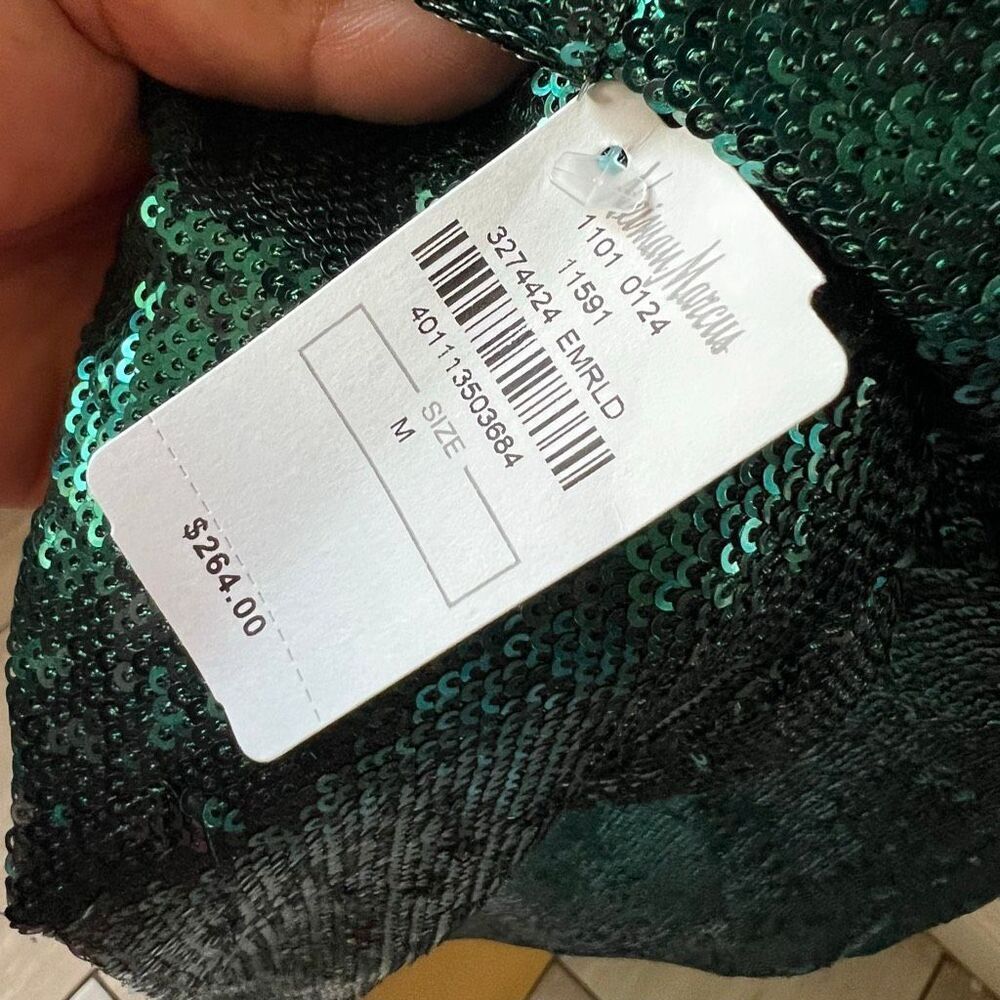 Dress the Population Natalie Dress, Style# DDR270-1233, Size medium Deep Emerald - Picture 6 of 11